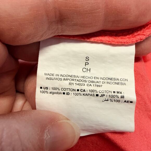 Old Navy Womens T Shirt Top Relaxed Long Sleeve Pullover V Neck Coral Pink Small - Picture 7 of 9